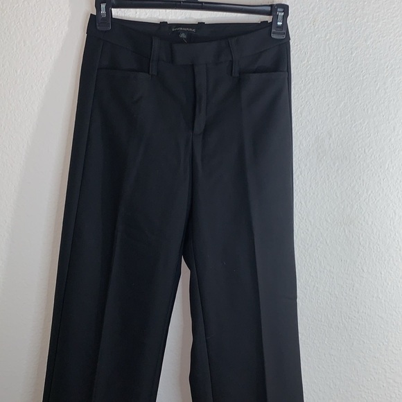 Size 14 tall Banana Republic women Lido Wide Leg Italian Wool Pant Black - Picture 5 of 14